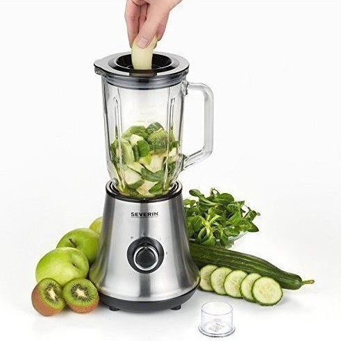 Severin Μπλέντερ με Γυάλινη Κανάτα 1lt 500W Inox SM 3734
