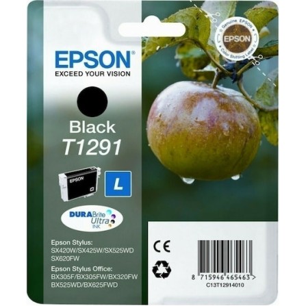 Epson T1291L Γνήσιο Μελάνι Εκτυπωτή InkJet Μαύρο (C13T12914010 C13T12914011 C13T12914012)