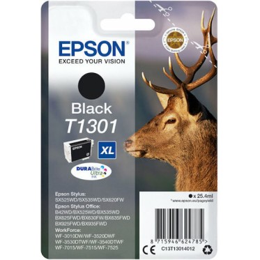Epson T1301XL Γνήσιο Μελάνι Εκτυπωτή InkJet Μαύρο (C13T13014012 C13T13014010)
