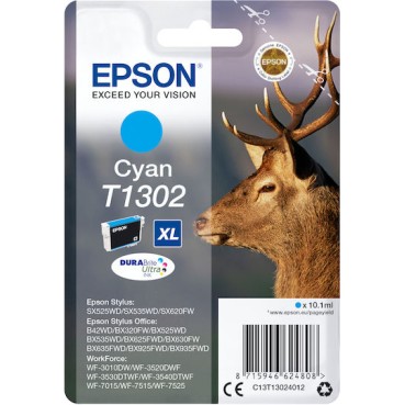 Epson T1302XL Γνήσιο Μελάνι Εκτυπωτή InkJet Κυανό (C13T13024010 C13T13024012)