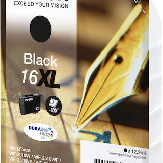 Epson 16XL Γνήσιο Μελάνι Εκτυπωτή InkJet Μαύρο (C13T16314010 C13T16314012)