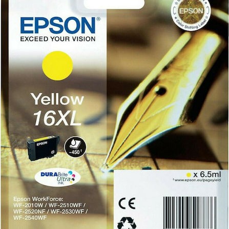Epson 16XL Γνήσιο Μελάνι Εκτυπωτή InkJet Κίτρινο (C13T16344010 C13T16344012)