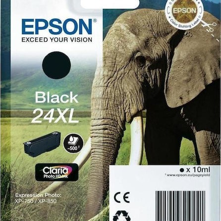 Epson 24XL Γνήσιο Μελάνι Εκτυπωτή InkJet Μαύρο (C13T24314010 C13T24314012)