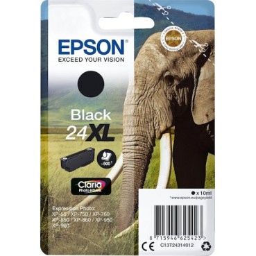 Epson 24XL Γνήσιο Μελάνι Εκτυπωτή InkJet Μαύρο (C13T24314010 C13T24314012)