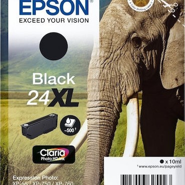 Epson 24XL Γνήσιο Μελάνι Εκτυπωτή InkJet Μαύρο (C13T24314010 C13T24314012)