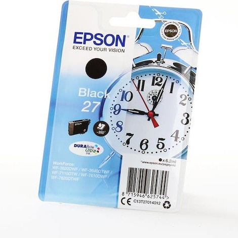 Epson 27 Γνήσιο Μελάνι Εκτυπωτή InkJet Μαύρο (C13T27014010 C13T27014012)