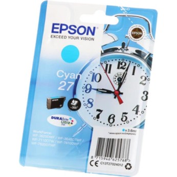 Epson 27 Γνήσιο Μελάνι Εκτυπωτή InkJet Κυανό (C13T27024010 C13T27024012)