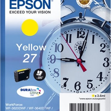 Epson 27 Γνήσιο Μελάνι Εκτυπωτή InkJet Κίτρινο (C13T27044010 C13T27044012)