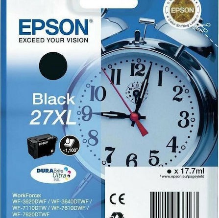Epson 27XL Γνήσιο Μελάνι Εκτυπωτή InkJet Μαύρο (C13T27114010 C13T27114012)