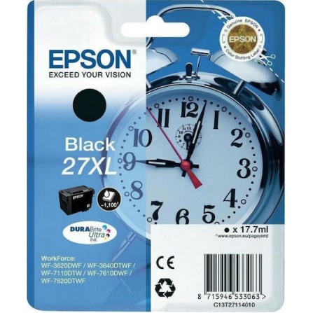 Epson 27XL Γνήσιο Μελάνι Εκτυπωτή InkJet Μαύρο (C13T27114010 C13T27114012)