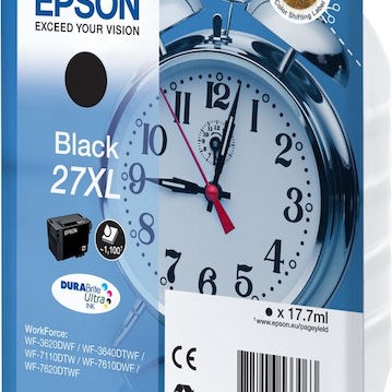 Epson 27XL Γνήσιο Μελάνι Εκτυπωτή InkJet Μαύρο (C13T27114010 C13T27114012)