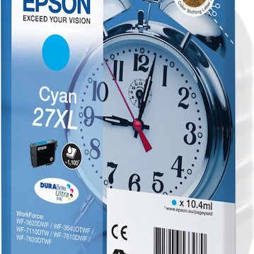 Epson 27XL Γνήσιο Μελάνι Εκτυπωτή InkJet Κυανό (C13T27124012)