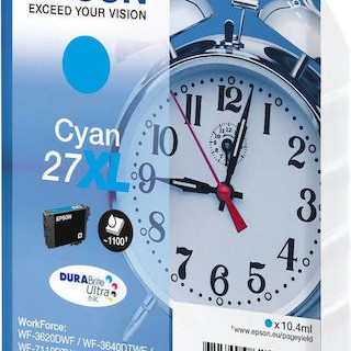 Epson 27XL Γνήσιο Μελάνι Εκτυπωτή InkJet Κυανό (C13T27124012)