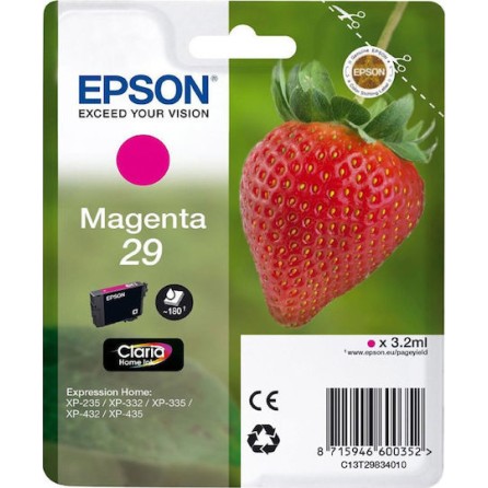 Epson 29 Γνήσιο Μελάνι Εκτυπωτή InkJet Ματζέντα (C13T29834010 C13T29834012)