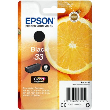 Epson 33 Γνήσιο Μελάνι Εκτυπωτή InkJet Μαύρο (C13T33314010 C13T33314012)