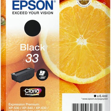 Epson 33 Γνήσιο Μελάνι Εκτυπωτή InkJet Μαύρο (C13T33314010 C13T33314012)