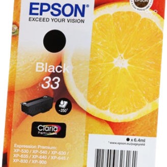 Epson 33 Γνήσιο Μελάνι Εκτυπωτή InkJet Μαύρο (C13T33314010 C13T33314012)