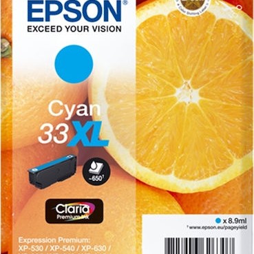 Epson 33XL Γνήσιο Μελάνι Εκτυπωτή InkJet Κυανό (C13T33624010 C13T33624012)