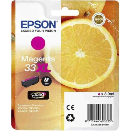 Epson 33XL Γνήσιο Μελάνι Εκτυπωτή InkJet Ματζέντα (C13T33634010 C13T33634012)