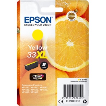 Epson 33XL Γνήσιο Μελάνι Εκτυπωτή InkJet Κίτρινο (C13T33644010 C13T33644012)
