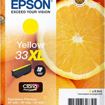 Epson 33XL Γνήσιο Μελάνι Εκτυπωτή InkJet Κίτρινο (C13T33644010 C13T33644012)
