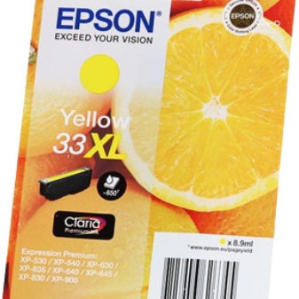 Epson 33XL Γνήσιο Μελάνι Εκτυπωτή InkJet Κίτρινο (C13T33644010 C13T33644012)