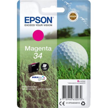 Epson 34 Γνήσιο Μελάνι Εκτυπωτή InkJet Ματζέντα (C13T34634010)