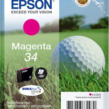 Epson 34 Γνήσιο Μελάνι Εκτυπωτή InkJet Ματζέντα (C13T34634010)