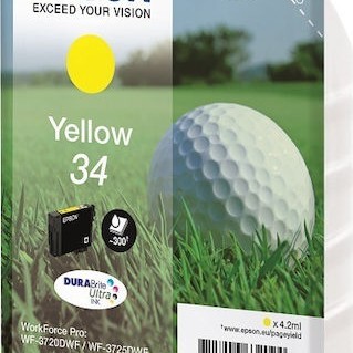 Epson 34 Γνήσιο Μελάνι Εκτυπωτή InkJet Κίτρινο (C13T34644010)