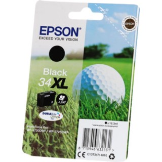 Epson 34XL Γνήσιο Μελάνι Εκτυπωτή InkJet Μαύρο (C13T34714010)