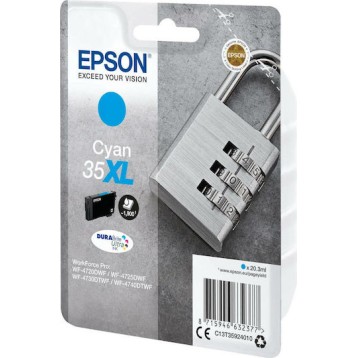 Epson 35XL Γνήσιο Μελάνι Εκτυπωτή InkJet Κυανό (C13T35924010)