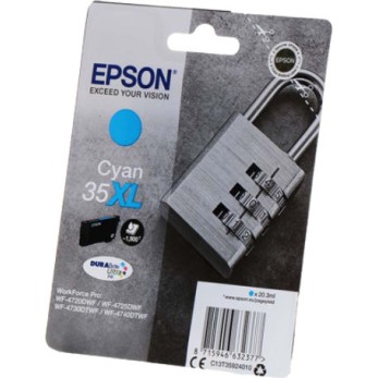 Epson 35XL Γνήσιο Μελάνι Εκτυπωτή InkJet Κυανό (C13T35924010)