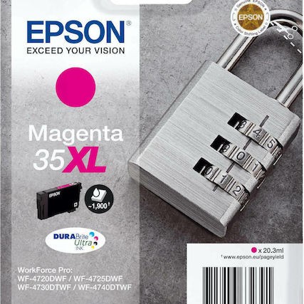 Epson 35XL Γνήσιο Μελάνι Εκτυπωτή InkJet Ματζέντα (C13T35934010)
