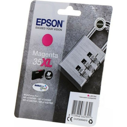 Epson 35XL Γνήσιο Μελάνι Εκτυπωτή InkJet Ματζέντα (C13T35934010)