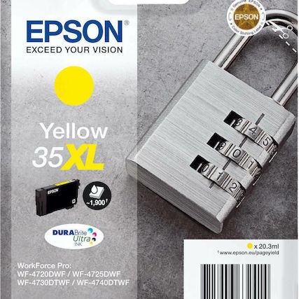 Epson 35XL Γνήσιο Μελάνι Εκτυπωτή InkJet Κίτρινο (C13T35944010)