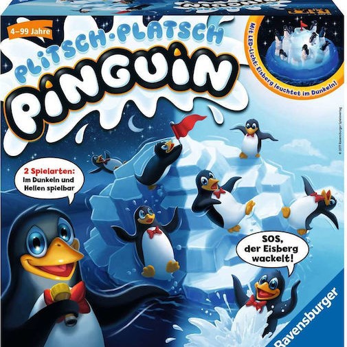 Επιτραπέζιο Παιχνίδι Penguin Plitsch Platsch για 2-4 Παίκτες 4+ Ετών (EN) Ravensburger