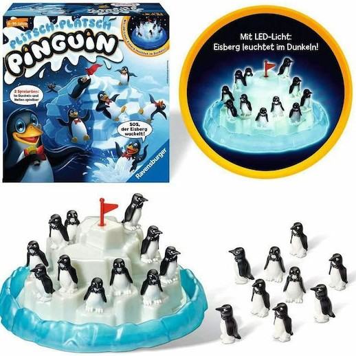 Επιτραπέζιο Παιχνίδι Penguin Plitsch Platsch για 2-4 Παίκτες 4+ Ετών (EN) Ravensburger