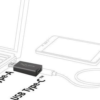 DeLock Μετατροπέας USB-A male σε USB-C female (65689)