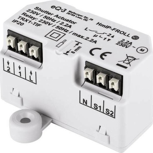 HomeMatic HmIP-FROLL Ενδιάμεσος Διακόπτης IP Wireless Actuator σε Λευκό Χρώμα