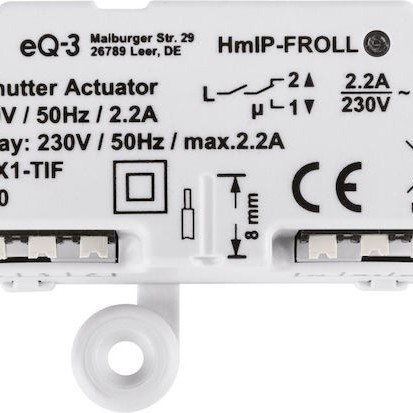 HomeMatic HmIP-FROLL Ενδιάμεσος Διακόπτης IP Wireless Actuator σε Λευκό Χρώμα