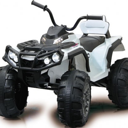 Παιδική Γουρούνα Τύπου Quad Protector Ηλεκτροκίνητη 12 Volt Λευκή