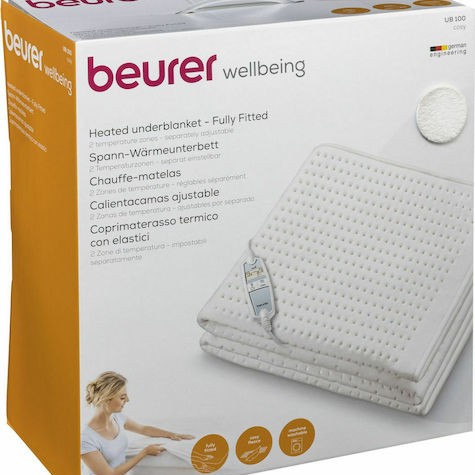 Beurer UB 100 Ημίδιπλο Ηλεκτρικό Υπόστρωμα Πλενόμενο Λευκό 60W 92x198εκ.