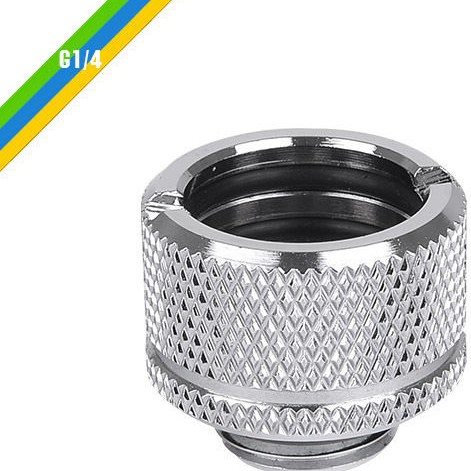 Thermaltake Pacific G1/4 PETG Tube 5/8” (16mm) OD Adapter – Chrome