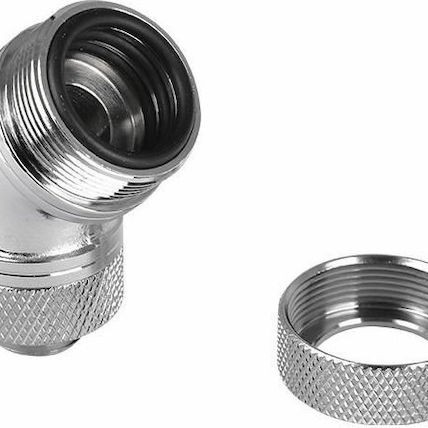 Thermaltake Pacific G14 PETG Tube 45-Degree Compression 16mm OD Chrome