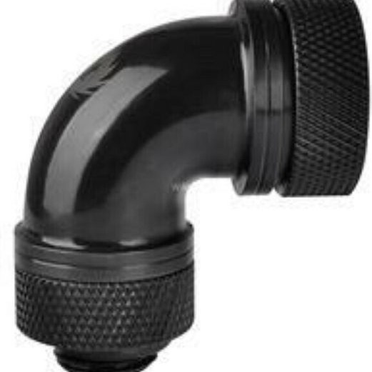Thermaltake Pacific G14 PETG Tube 90 Degree Compression 16mm OD Black