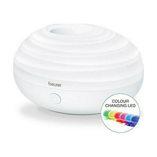 Beurer Led Συσκευή Αρωματοθεραπείας Υπερήχων LA 20 με Χρονοδιακόπτη Λευκή 80ml
