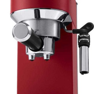 De'Longhi Dedica Pump Μηχανή Espresso 1300W Πίεσης 15bar Κόκκινη