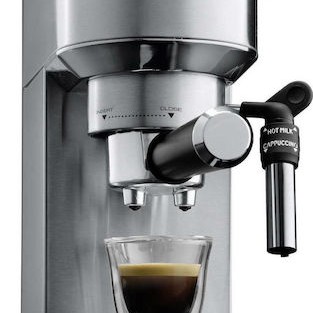 De'Longhi Dedica Pump Μηχανή Espresso 1300W Πίεσης 15bar Ασημί