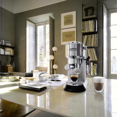 De'Longhi Dedica Pump Μηχανή Espresso 1300W Πίεσης 15bar Ασημί