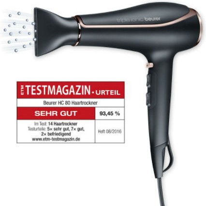 Beurer HC 80 Ionic Πιστολάκι Μαλλιών με Φυσούνα 2200W